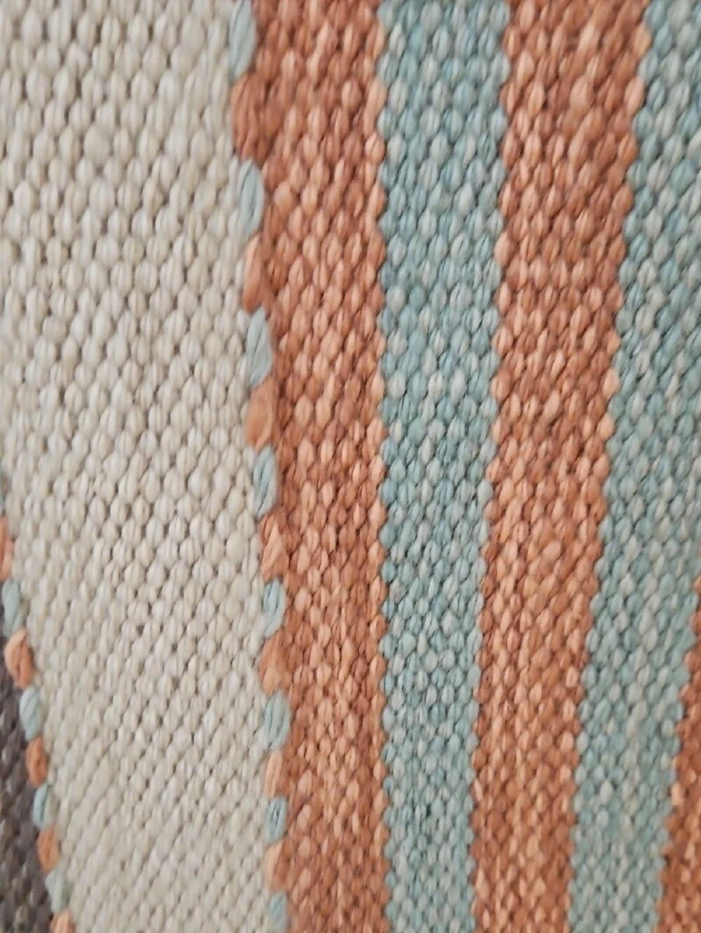 Pottery Barn NWT Kase Striped Indoor Outdoor  Fringe Accent Rug Pair